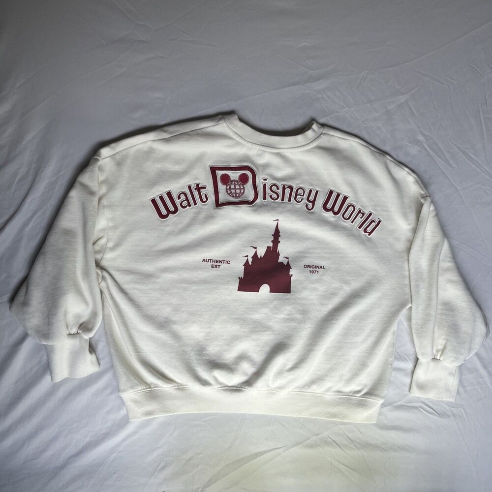 Walt Disney World Holiday Embroidered Pullover Sweatshirt For Women XL X Large